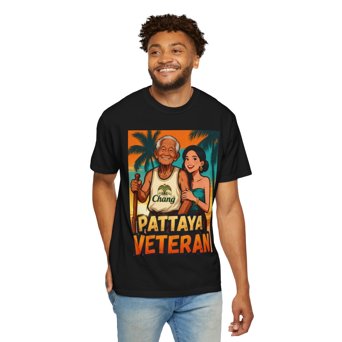pattaya veteran old school beach life t-shirt