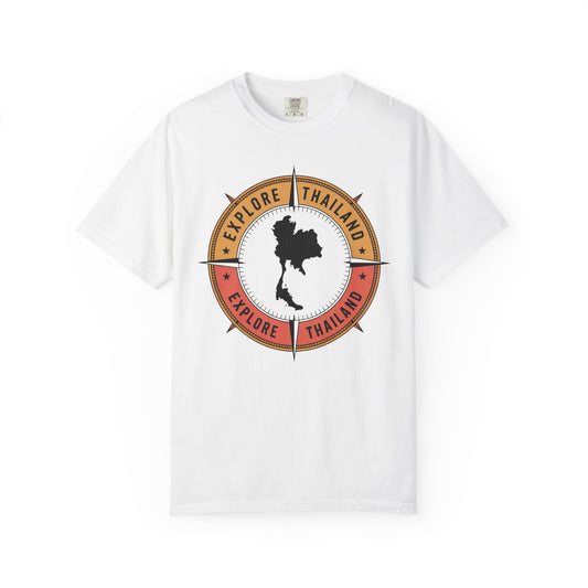 Explore Thailand Vintage Compass Badge Graphic T-Shirt