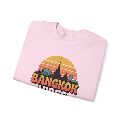 Bangkok Vibes Retro Sunset Crewneck Sweatshirt